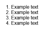 A numbered list before the dots have been removed via CSS