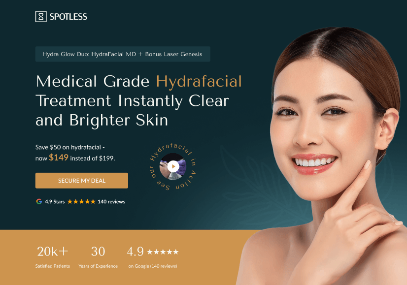 Screenshot of Spotless Laser's online store