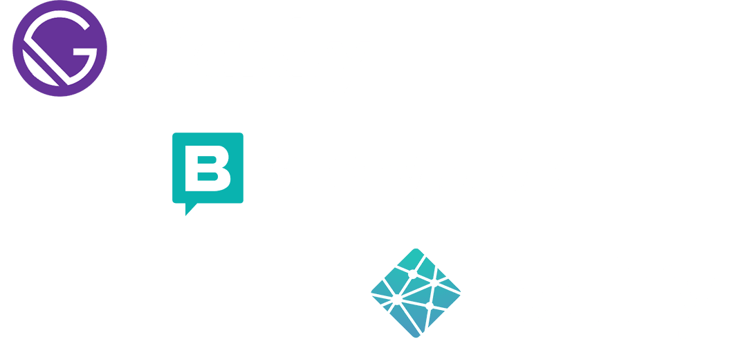 Logos of Gatsby, Storyblok and Netlify.