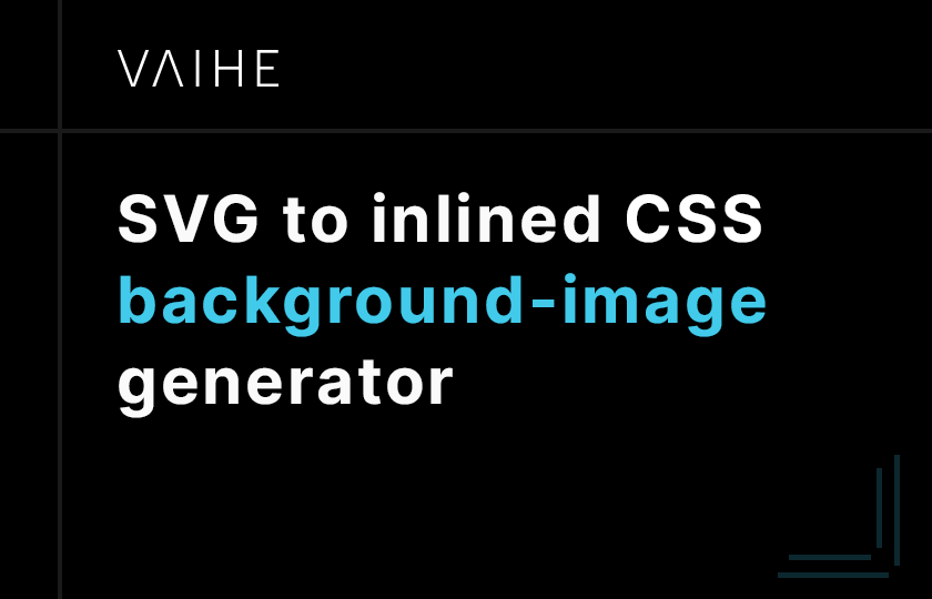 SVG To Inlined CSS Background Generator Vaihe Media